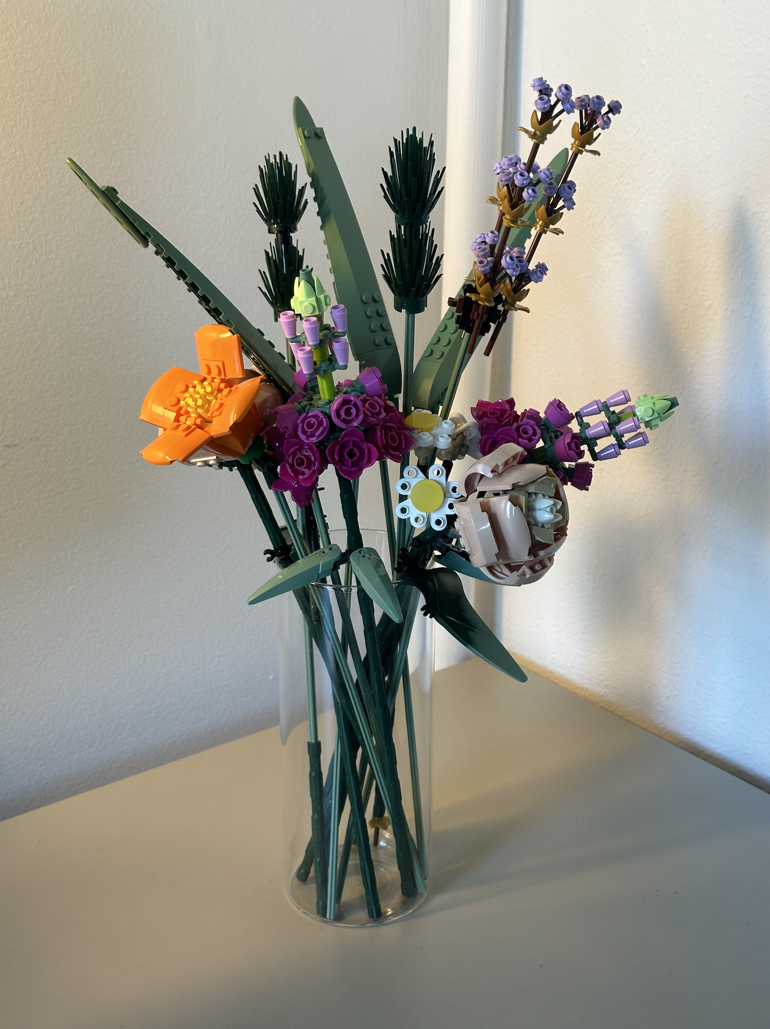 I finally vased your flowers. They live on my desk.