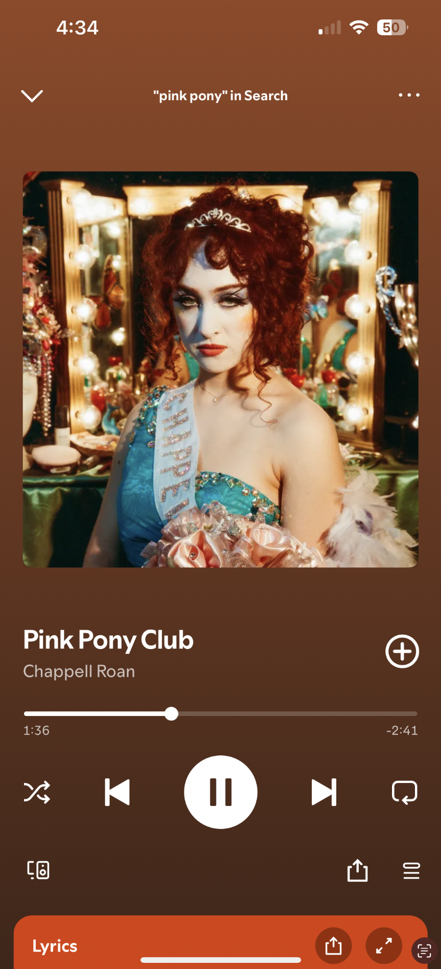 Listening to Pink Pony Club makes me think of you.